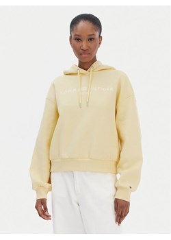 Tommy Hilfiger Bluza Corp Logo WW0WW47832 Żółty Regular Fit ze sklepu MODIVO w kategorii Bluzy damskie - zdjęcie 187620605