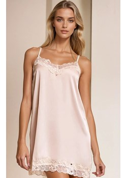 Satynowa koszula nocna ecru 1817 Saten, Kolor ecru, Rozmiar S, Lormar ze sklepu Intymna w kategorii Koszule nocne - zdjęcie 187621189