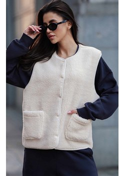 Esotiq kamizelka Bloovii Sherpa 44121-01X, Kolor kremowy, Rozmiar L, Esotiq ze sklepu Intymna w kategorii Kamizelki damskie - zdjęcie 187621306