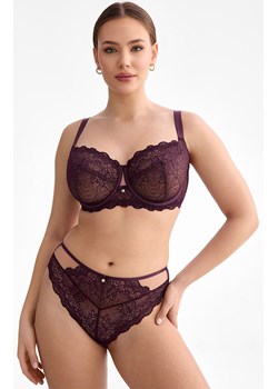 Koronkowe figi damskie tangi Maribel C511, Kolor śliwkowy, Rozmiar L, Ewa Bien ze sklepu Intymna w kategorii Majtki damskie - zdjęcie 187621418