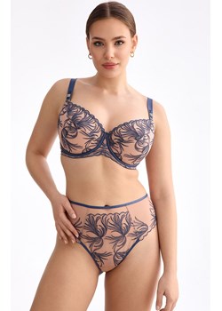 Biustonosz półusztywniany semi-soft Palmer B150, Kolor niebiesko-beżowy, Rozmiar 70D, Ewa Bien ze sklepu Intymna w kategorii Biustonosze - zdjęcie 187621428