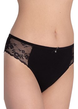 2-pak figi damskie bawełniane z koronką L-1590BI, Kolor czarno-szary, Rozmiar L, LAMA ze sklepu Intymna w kategorii Majtki damskie - zdjęcie 187621505
