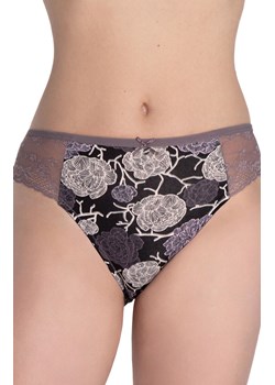 2-pak figi damskie w kwiatowy wzór z koronką L-1591BI, Kolor czarny-wzór, Rozmiar L, LAMA ze sklepu Intymna w kategorii Majtki damskie - zdjęcie 187621509