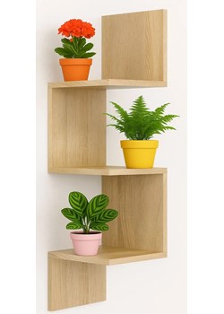 Skandynawska półka wisząca na kwiaty dąb sonoma A3-P83 ze sklepu Edinos.pl w kategorii Półki - zdjęcie 187621747