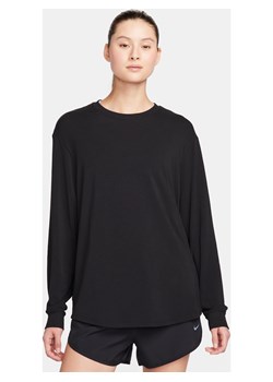 Damska koszulka z długim rękawem Dri-FIT Nike One Relaxed - Czerń ze sklepu Nike poland w kategorii Bluzki damskie - zdjęcie 187621776