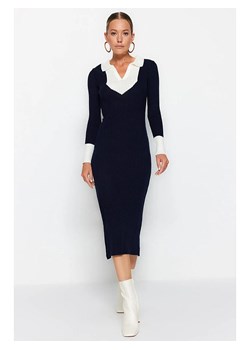 trendyol Sukienka dzianinowa w kolorze czarno-białym ze sklepu Limango Polska w kategorii Sukienki - zdjęcie 187622418