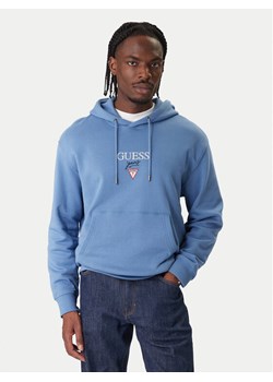 Guess Jeans Bluza 180299 Błękitny Classic Fit ze sklepu MODIVO w kategorii Bluzy męskie - zdjęcie 187622656