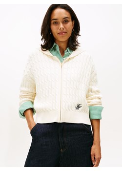 Tommy Hilfiger Kardigan damski Kobiety Bawełna écru jednolity ze sklepu vangraaf w kategorii Swetry damskie - zdjęcie 187623225