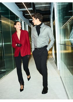 Reserved - Spodnie garniturowe slim fit - czarny ze sklepu Reserved w kategorii Spodnie męskie - zdjęcie 187623279