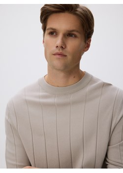 Reserved - Sweter z wiskozą - beżowy ze sklepu Reserved w kategorii Swetry męskie - zdjęcie 187623325