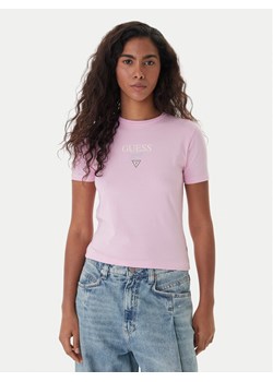 Guess Jeans T-Shirt W6RI15 J1314 Różowy Regular Fit ze sklepu MODIVO w kategorii Bluzki damskie - zdjęcie 187623649