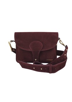 Zamszowa listonoszka na szerokim pasku - Bordowa ze sklepu butyolivier w kategorii Listonoszki - zdjęcie 187623886