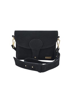 Zamszowa listonoszka na szerokim pasku - Czarna ze sklepu butyolivier w kategorii Listonoszki - zdjęcie 187623889