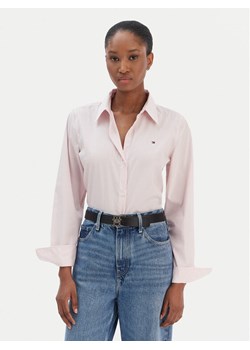 Tommy Hilfiger Koszula Ess WW0WW47169 Różowy Regular Fit ze sklepu MODIVO w kategorii Koszule damskie - zdjęcie 187625908