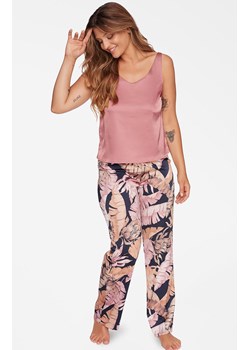 Piżama z szerokimi ramiączkami i długimi nogawkami Ciao 40202-34X, Kolor różowy-wzór, Rozmiar XS, Esotiq ze sklepu Intymna w kategorii Piżamy damskie - zdjęcie 187626158