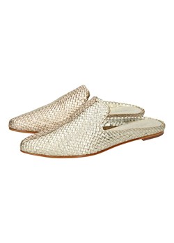 MELVIN &amp; HAMILTON Skórzane chodaki &quot;Lydia&quot; w kolorze złotym ze sklepu Limango Polska w kategorii Klapki damskie - zdjęcie 187626975