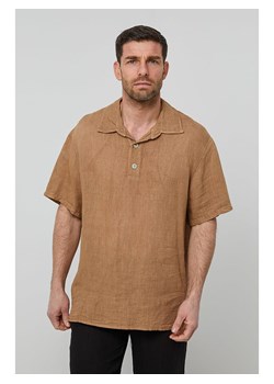 Rodier Lin Lniana koszulka polo w kolorze karmelowym ze sklepu Limango Polska w kategorii T-shirty męskie - zdjęcie 187627088