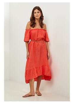 Lin Passion Lniana sukienka w kolorze czerwonym ze sklepu Limango Polska w kategorii Sukienki - zdjęcie 187627138