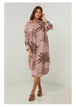 Lin Passion Lniana sukienka w kolorze jasnoróżowo-brązowym ze sklepu Limango Polska w kategorii Sukienki - zdjęcie 187627158
