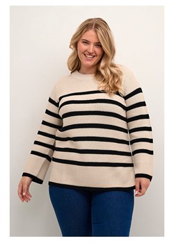 KAFFE curve Sweter w kolorze czarno-beżowym ze sklepu Limango Polska w kategorii Swetry damskie - zdjęcie 187627276