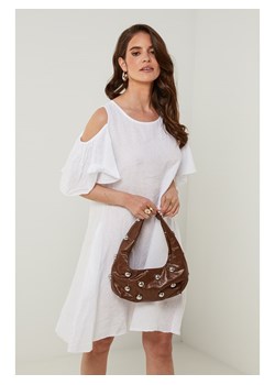 Rodier Lin Lniana sukienka w kolorze białym ze sklepu Limango Polska w kategorii Sukienki - zdjęcie 187627365