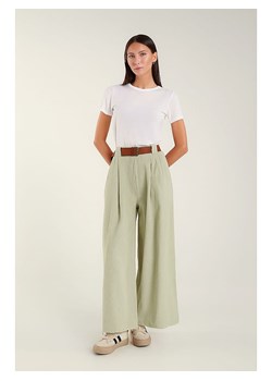 Tamba Kuloty w kolorze zielonym ze sztruksu babycord ze sklepu Limango Polska w kategorii Spodnie damskie - zdjęcie 187629437