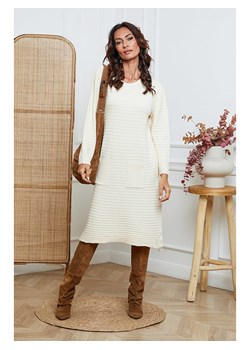 So Cachemire Sukienka dzianinowa &quot;Marwel&quot; w kolorze kremowym ze sklepu Limango Polska w kategorii Sukienki - zdjęcie 187629727