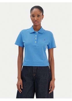 Tommy Hilfiger Polo 1985 WW0WW43225 Niebieski Slim Fit ze sklepu MODIVO w kategorii Bluzki damskie - zdjęcie 187630136