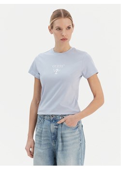 Guess T-Shirt V4YI21 KCDH1 Błękitny Regular Fit ze sklepu MODIVO w kategorii Bluzki damskie - zdjęcie 187630146