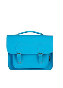 niebieska torba skórzana na ramię i do ręki listonoszka Dalia ze sklepu Słoń Torbalski w kategorii Listonoszki - zdjęcie 187630438