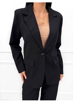 Czarna Elegancka Marynarka ze sklepu ModnaKiecka.pl w kategorii Marynarki damskie - zdjęcie 187630586