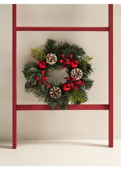 Sinsay - Wieniec dekoracyjny w motywie świątecznym - czerwony ze sklepu Sinsay w kategorii Dekoracje bożonarodzeniowe - zdjęcie 187630755