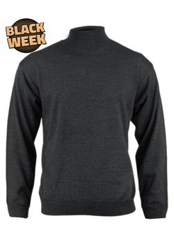 Elegancki Golf Męski - Brave Soul - Grafitowy SWBRSAW24HUMEdkcharcoal ze sklepu JegoSzafa.pl w kategorii Swetry męskie - zdjęcie 187630955