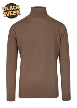 Golf Beżowy, Elegancki Męski Camelowy, 100% BAWEŁNA -Brave Soul SWBRSAW21HUMEbeige ze sklepu JegoSzafa.pl w kategorii Swetry męskie - zdjęcie 187630957