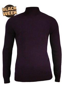 Golf Bakłażanowy, Burgundowy Klasyczny Elegancki Męski -Brave Soul- 100% BAWEŁNA SWBRSAW19HUMEoxblood ze sklepu JegoSzafa.pl w kategorii Swetry męskie - zdjęcie 187630968