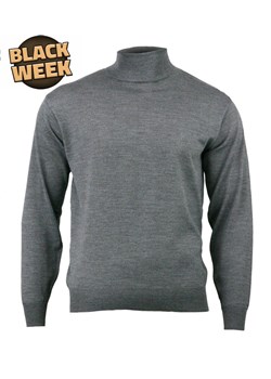 Golf Popielaty, Szary Klasyczny, Wełna Merynosa - MM Classic, Męski SWMMGOLFPOPIEL ze sklepu JegoSzafa.pl w kategorii Swetry męskie - zdjęcie 187630969