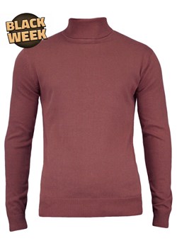 Golf Łososiowy Elegancki Męski, Klasyczny, Zgaszony Różowy -Brave Soul- 100% BAWEŁNA,  SWBRSAW19HUMEmutedpink ze sklepu JegoSzafa.pl w kategorii Swetry męskie - zdjęcie 187630977