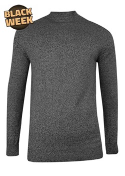 Półgolf Popielaty Melanżowy, Bawełniany, Prosty Krój, Klasyczny, Męski -Brave Soul SWBRSAW20TURTLEcharcoaltwist ze sklepu JegoSzafa.pl w kategorii Swetry męskie - zdjęcie 187630985