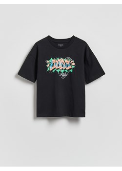 Reserved - T-shirt z nadrukiem - brązowy ze sklepu Reserved w kategorii T-shirty chłopięce - zdjęcie 187631707