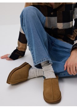 Reserved - Skórzane mule - brązowy ze sklepu Reserved w kategorii Klapki męskie - zdjęcie 187631716