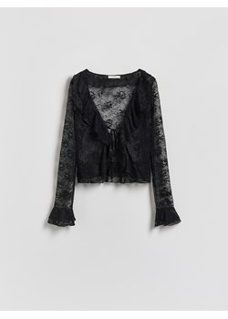 Reserved - Koronkowa bluzka - czarny ze sklepu Reserved w kategorii Bluzki damskie - zdjęcie 187631755