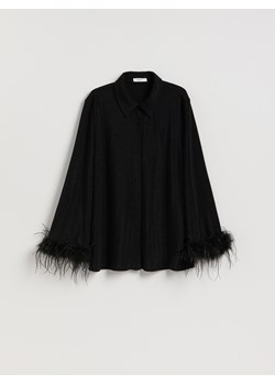 Reserved - Koszula z metalizowaną nitką - czarny ze sklepu Reserved w kategorii Bluzki damskie - zdjęcie 187631766