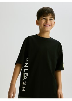 Reserved - Bawełniany t-shirt - czarny ze sklepu Reserved w kategorii T-shirty chłopięce - zdjęcie 187631787