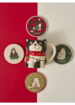 Sinsay - Kubek świąteczny w kształcie kota - wielobarwny ze sklepu Sinsay w kategorii Kubki - zdjęcie 187631956