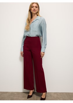 Mohito - Bordowe spodnie wide leg - kasztanowy ze sklepu Mohito w kategorii Spodnie damskie - zdjęcie 187632086