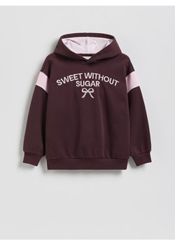 Reserved - Bluza z haftem - ciemnobrązowy ze sklepu Reserved w kategorii Bluzy dziewczęce - zdjęcie 187632197