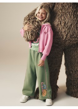 Reserved - Rozpinana bluza z haftem Boffie & Poko - różowy ze sklepu Reserved w kategorii Bluzy dziewczęce - zdjęcie 187632205