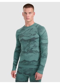 Męska bielizna termoaktywna (góra) 4F 4FWAW25USEAM227 - zielona ze sklepu Sportstylestory.com w kategorii Bielizna termoaktywna męska - zdjęcie 187632447