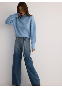 Reserved - Jeansy straight z wiązanym paskiem - niebieski ze sklepu Reserved w kategorii Jeansy damskie - zdjęcie 187632957
