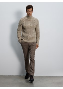 Reserved - Golf z wełną - beżowy ze sklepu Reserved w kategorii Swetry męskie - zdjęcie 187633059